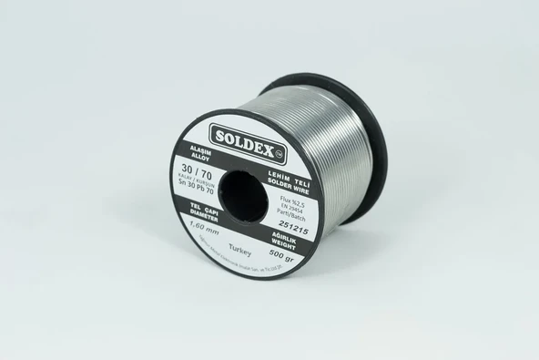 Soldex 30-70 Lehim Teli 500 Gr 1,6 mm