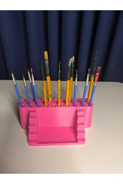 Dekoratif 20 Gözlü Fırça Koyma Standı - Resim 2