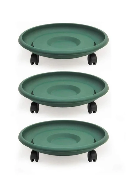 Omnipazar SO-TT03 Tekerlekli Saksı Tabağı No 3 Yeşil 3 Adet ürün görseli