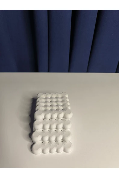 4'Lü Petibör Bisküvi Şeklinde Bardak Altlığı - Resim 3