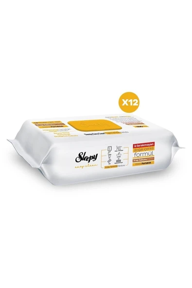 Sleepy Easy Clean Arap Sabunu Katkılı Yüzey Temizlik Havlusu 100' Lü X 12 Adet - Resim 3