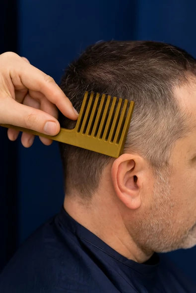 Saç Kesimi Şekillendirici Tarak - Düzgün Saç Kesme Tarağı ürün görseli