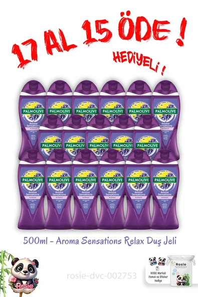 Palmolive 17 Al 15 Öde Relax Duş Jeli 500 Ml ve ROSIE Pamuk Hediye - 1