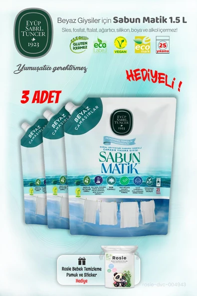 Eyüp Sabri Tuncer Bebek Çamaşır Yıkama Sıvısı 1500 ml - 1