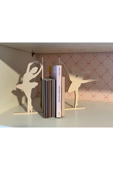 12CM Boyutunda Balerin Figürlü Dekoratif Kitap Desteği - 1