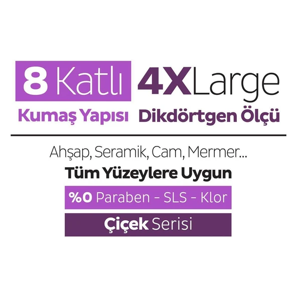 Sleepy Easy Clean Orkide Bahçesi Mopa Uyumlu Yer Temizlik Havlusu 20 Yaprak - Resim 2