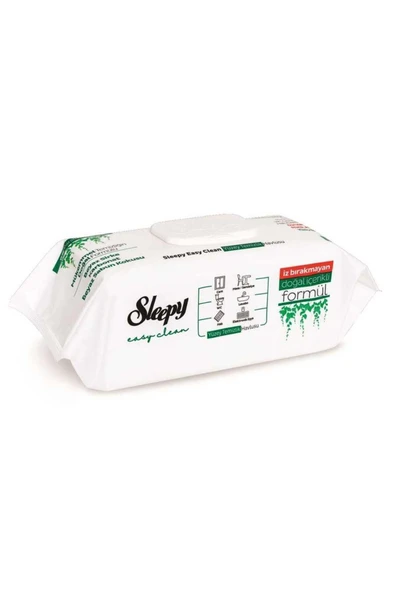 Sleepy Easy Clean Beyaz Sabun Katkılı Yüzey Temizlik Islak Havlusu - 100'lü 5 Paket - Resim 2