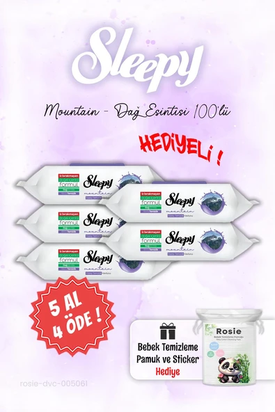Sleepy 5 AL 4 ÖDE Mountain Dağ Esintisi Islak Havlusu  ve ROSIE ürün görseli
