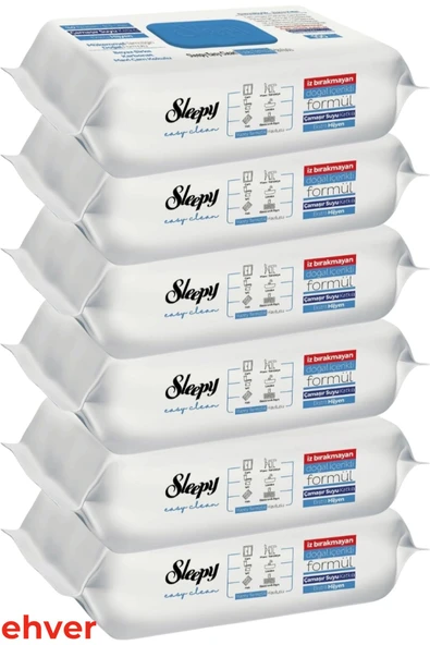 Sleepy 6'lı Easy Clean Çamaşır Suyu Katkılı Yüzey Temizlik Havlusu (600 Yaprak) - Resim 4