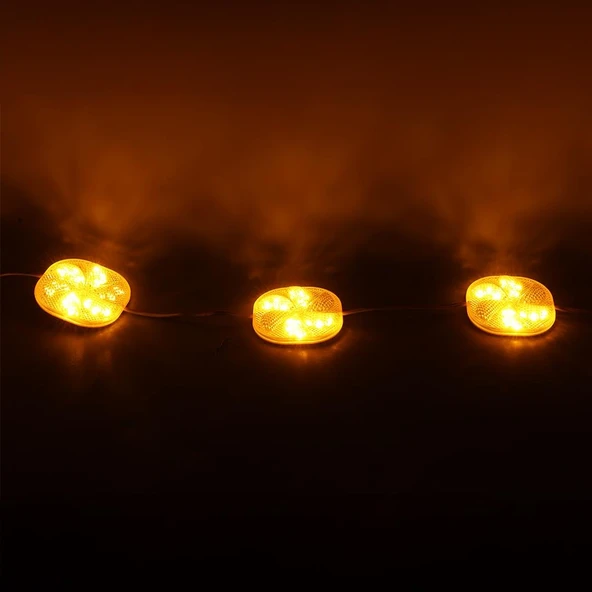 Powermaster PM-14700 12 Volt 3 Watt Sarı Yanıp Sönen Çakar 6565-2835 Modül Led 65X65x12mm - 3