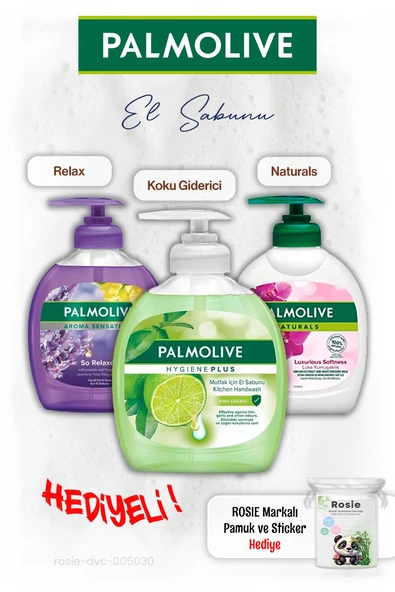 Palmolive 3'lü Sıvı Sabun 300 ml ROSIE hediye ürün görseli
