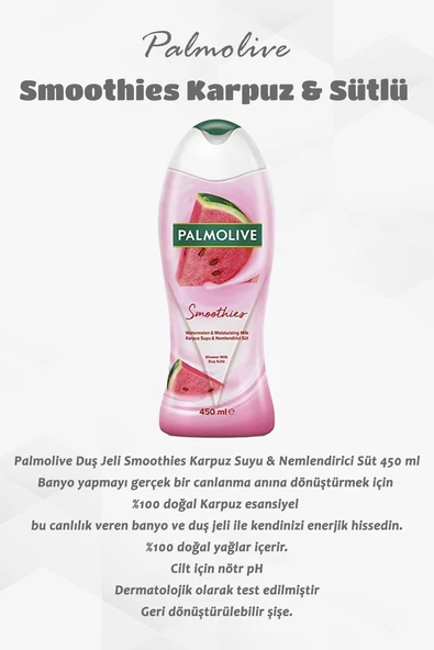 Palmolive 3'lü Duş Jeli Pamuk Özlü 500 ml, Şefali 450 ml, Karpuz 450 ml, ROSIE hediye - Resim 2