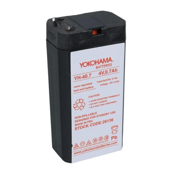 Yokohama YH-40.7 4 Volt - 0.7 Amper Akü (34X22x64 Mm)