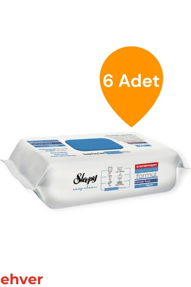 Sleepy 6'lı Easy Clean Çamaşır Suyu Katkılı Yüzey Temizlik Havlusu (600 Yaprak) - Resim 2