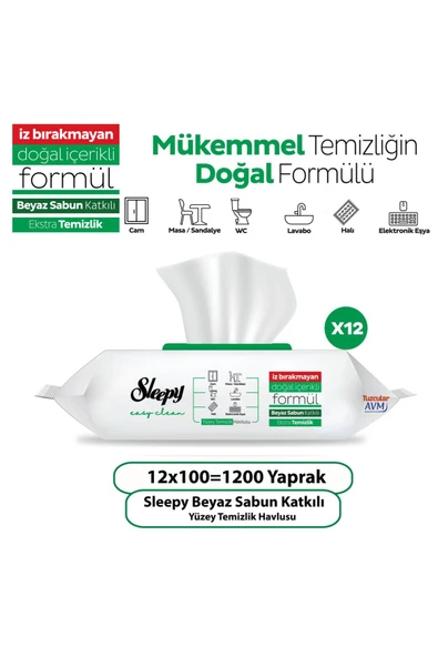Sleepy Yüzey Temizleme Havlusu 100x12 Paket ürün görseli