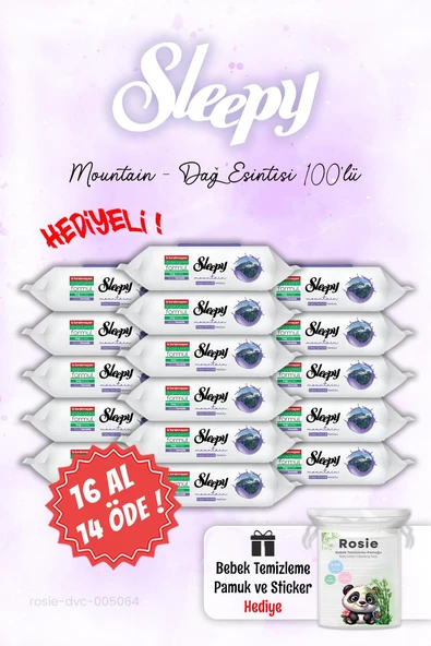 Sleepy Mountain Dağ Esintisi Islak Havlusu 16 AL 14 ÖDE ve ROSIE ürün görseli