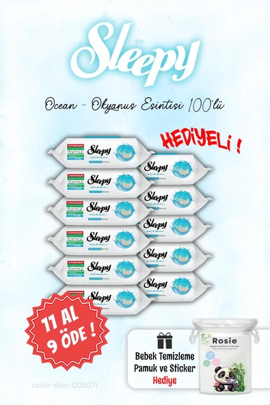 11 AL 9 ÖDE Sleepy Ocean - Okyanus Islak Havlusu  ve ROSIE ürün görseli