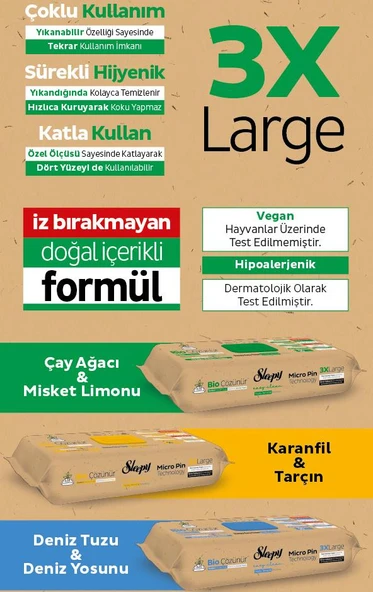 Sleepy Easy Clean Mopa Uyumlu ve Bio Çözünür ailesi 5'li Islak Mendil Paketi ve ROSIE hediye - Resim 5