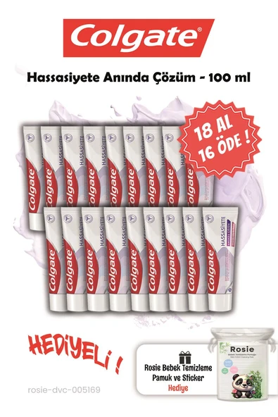 18 AL 16 ÖDE Colgate 100 ml Hassasiyete Anında Çözüm ve Rosie Hediye ürün görseli