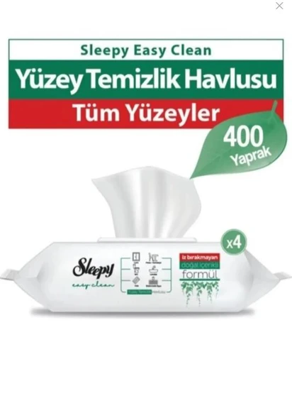 Sleepy Easy Clean Yüzey Temizlik Havlusu 400 Yaprak ürün görseli 1