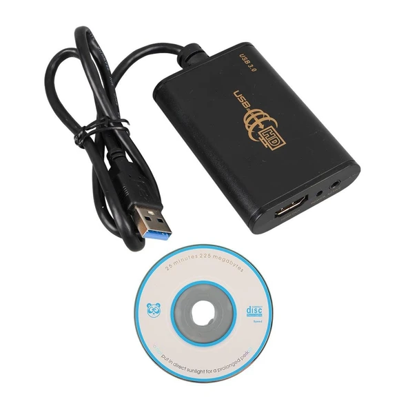 Powermaster PM-7590 USB 3.0 TO HDMI Görüntü Çevirici Adaptör Audio Ses Çıkışlı 40Cm Kablo - 2