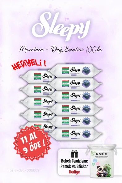 11 AL 9 ÖDE Sleepy Mountain Dağ Esintisi Islak Havlusu  ve ROSIE ürün görseli