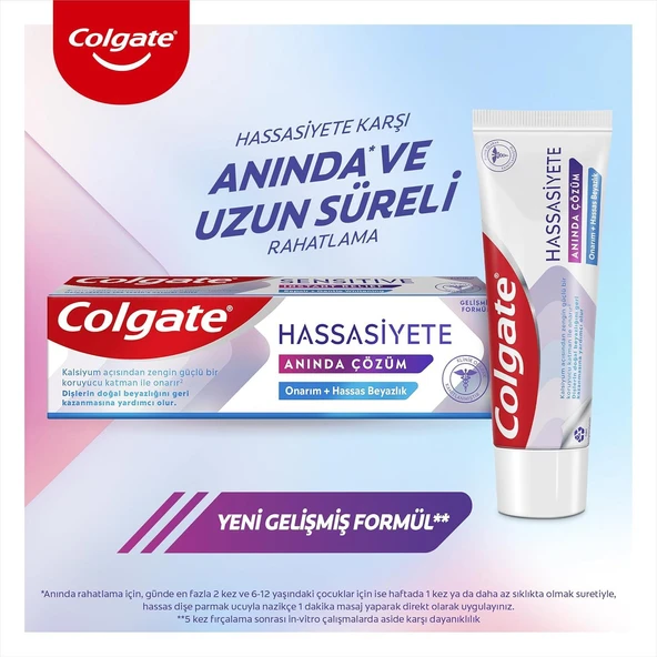Colgate Hassasiyete Anında Çözüm 2 Adet 100 ml ve Rosie Hediye - Resim 3