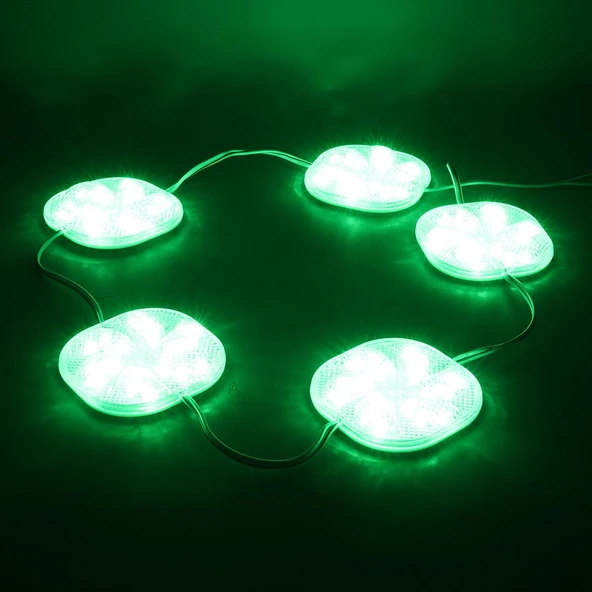 Powermaster PM-14707 12 Volt 3 Watt Yeşil Sabit 6565-2835 Modül Led 65X65x12mm - 2