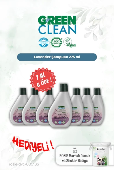 Green Clean Lavender Şampuan 275 ml 7 AL 6 ÖDE ve Rosie Hediye - 1