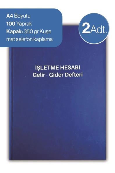 Düvenci İşletme Hesabı Gelir - Gider Defteri 2 adet ürün görseli