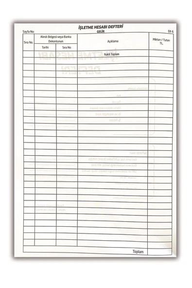 Düvenci İşletme Hesabı Gelir - Gider Defteri 2 adet - Resim 2