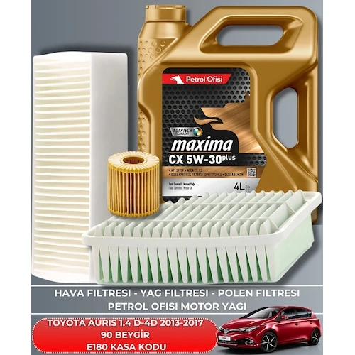 1.4 D-4d 2013-2014-2015-2016-2017 90 Beygir Filtre - Yağ Bakım Seti ürün görseli