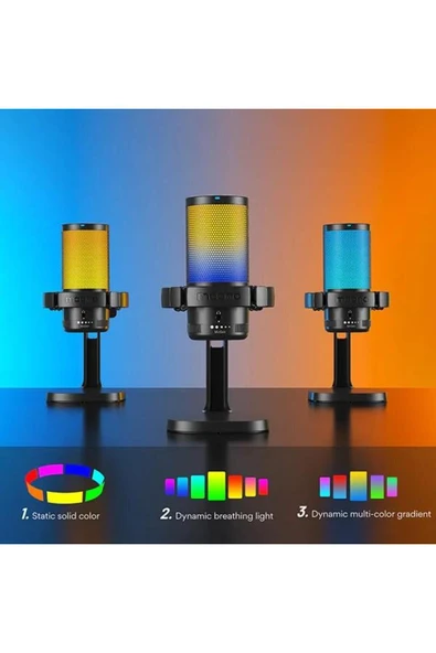 MAONO DGM20 Condenser Usb Rgb Mikrofon (Beyaz) - 2