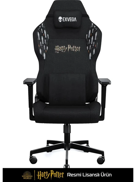 EXVEGA Andromeda 2025 Harry Potter Hogwarts Crest Edition Masajlı Oyuncu Koltuğu Dokuma Kumaş - 1