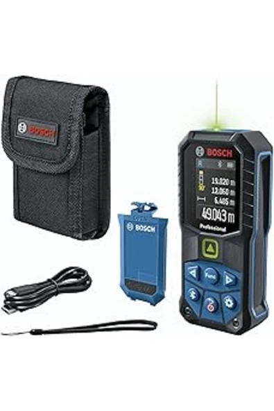 Qedii Bosch Professional Glm 50-27 Cg Lazerli Uzaklık Ölçer (50m Ölçme Alanı, 4 Sn. Ölçme Süresi, 3,7v 1.
