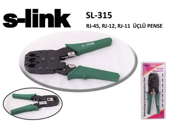S-link SL-315 RJ-45-RJ-12-RJ-11 Üçlü Pense ürün görseli 1