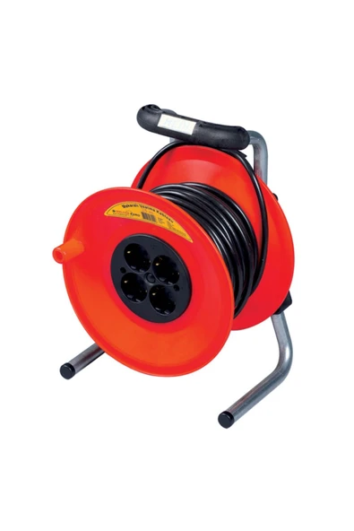 İzeltaş 07410 Makaralı Uzatma Kablosu 50 M Ayaklı Tip