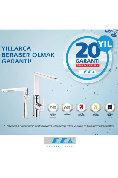 Eca İcon Lavabo Bataryası - Su Tasarruflu 102188037HST - 3