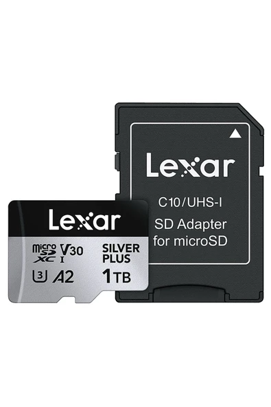 Lexar 1TB Yüksek Performanslı Silver Plus microSDXC UHS-I, up to 205MB/s okuma 150MB/s yazma Hafıza - 3