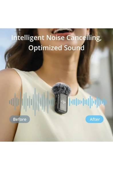 DJI Mic 2 (2 TX + 1 RX + Charging Case)-Gürültü Engelleme, Dokunmaktik ekran, Mikrofon - 7