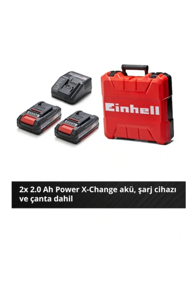 Einhell (2X2,0AH) Çift Akülü Darbeli Vidalama 39 Parça Bıts Vidalama Ucu Hediye - 5