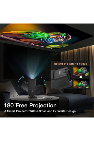 Choice 2024 New Android 11 390ANSI HY320 Projector 4K Native 1080P Dual Wifi6 BT5.0 Cinema Outdoor Porta... - 4