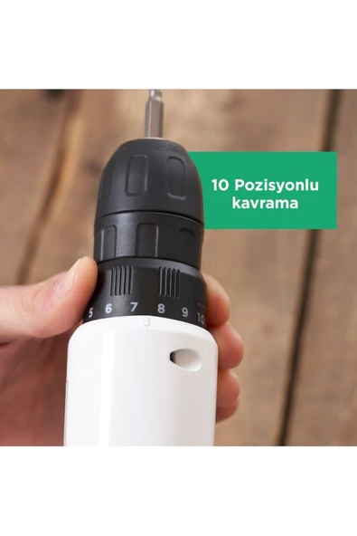 Black&Decker Reviva Şarjlı Matkap, Akülü Matkap, Vidalama, REVDD12C-QW 12V 1.5AH - 3