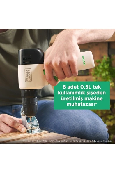 Black&Decker Reviva Şarjlı Matkap, Akülü Matkap, Vidalama, REVDD12C-QW 12V 1.5AH - 4