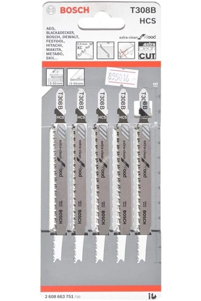 Bosch Pst 650 Compact 500 W Dekupaj Testere Makinası + 5'li T308b Ahşap Temiz Kesim Testere Bıçağı - 6