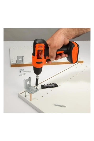 Black&Decker Akülü Vidalama, LD12SP-TR, 12V 1.5 Ah Li-ion, Takım Çantası ve 13 Parça Uç Takımı HEDİYE ! - 3