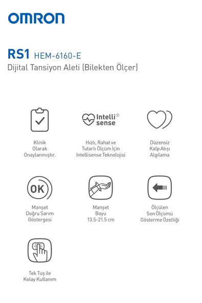 Omron Rs1 (hem-6160-e) Bilekten Ölçer Tansiyon Aleti - 2