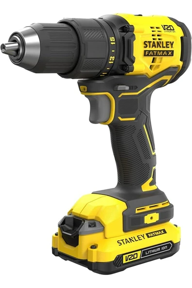 Stanley 18V 1.5Ah V20 Çift Akülü Kömürsüz Darbesiz Matkap
