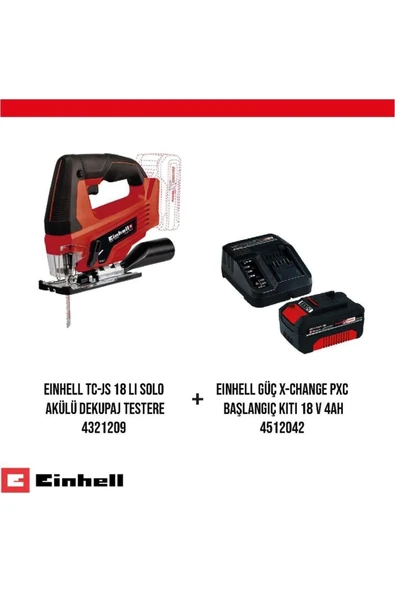 Einhell Tc-js 18 Li Dekupaj Testere Ve X-change Pxc Başlangıç ??kiti Seti