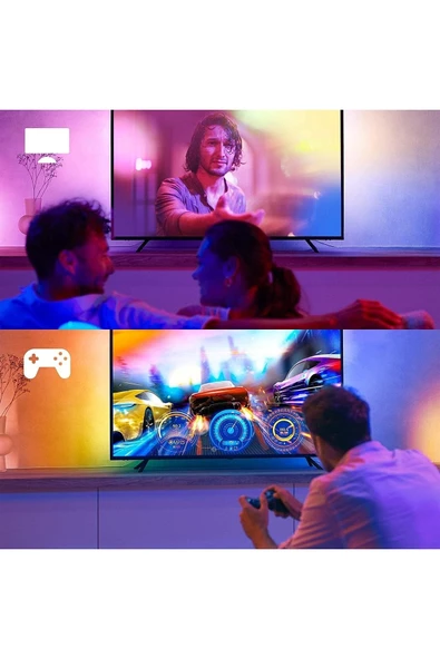 Philips Hue Lightstrip Gradient Tv 75"inç Akıllı Led Şerit Aydınlatma + Süpriz Hediye - 8